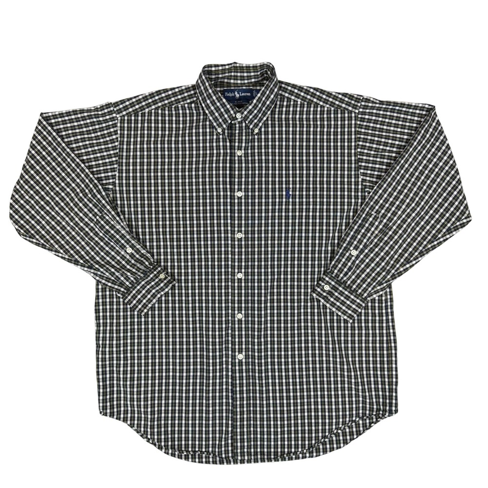 Polo Ralph Lauren Blake Shirt Mens Large Plaid Long Sleeve Cotton Button Down